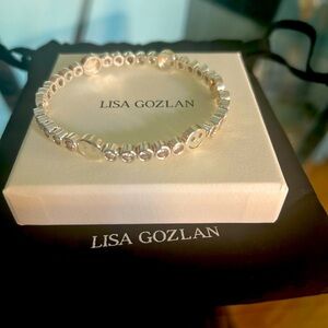 Lisa Gozlan silver happy face mixer bracelet